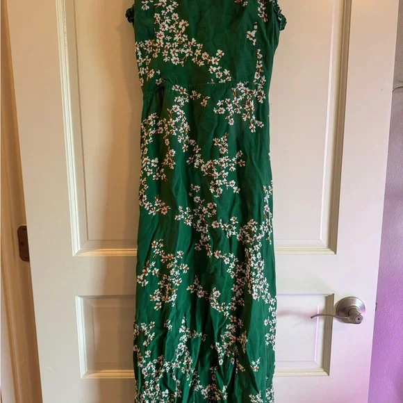 Floral Green Midi Dress - Picture 1 of 3